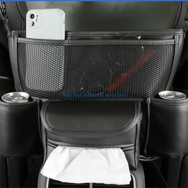 P9FD ترقية مقعد السيارة الخلفي المنظم سعة كبيرة مقعد السيارة الخلفي حقيبة التخزين بولي PU #3