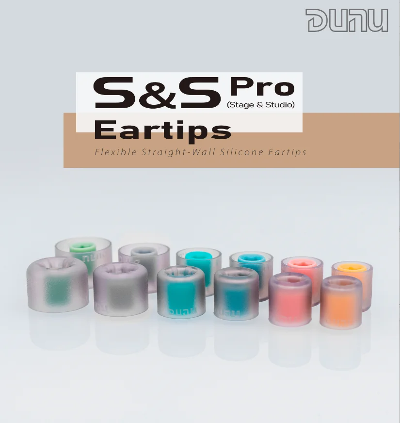 DUNU S&S Pro Eartips Silicone Eartips with Hexagonal Airflow Channels for TITANS/KIMA/DK3001 BD/PRS6