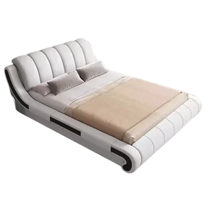 Europäische Königin echtes Holzbett König König Cabece Box Luxa moderne Schlafholz Bett Kopfteil Kopfteil 8 Hauptverkäufe Doppelbettstraße - №7