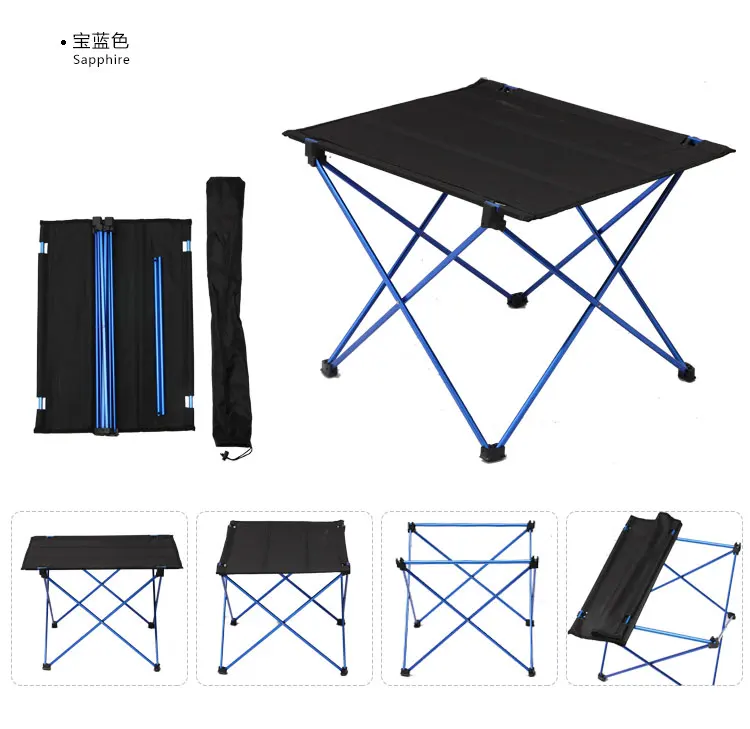 600D Oxford Cloth Aluminum Alloy Camping Table Super Light Small Foldable Camping Picnic Table Small Cloth Table