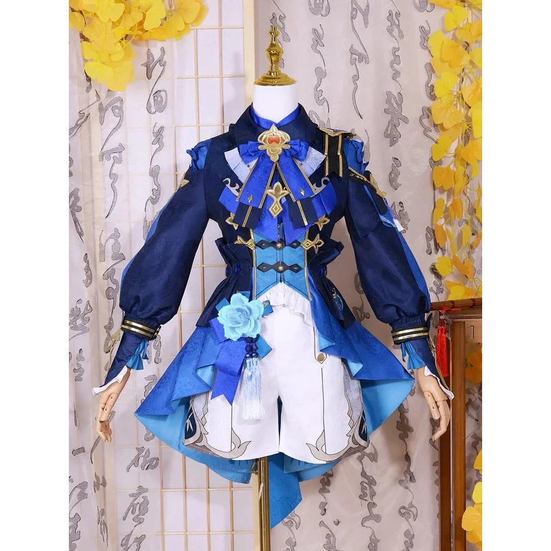 【Wetrose】 Xingqiu 2024 New Year Outfit Skin Cosplay Costume Genshin Impact Bamboo Rain Xing Qiu Син Цю Lantern Rite Attire Dress
