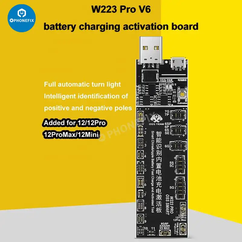 

W223 Pro V6 OSS TEAM Auto Smartphone Battery Activation Charge Board for iPhone Repair Battery Tool Kit Rechargeable Tools Set