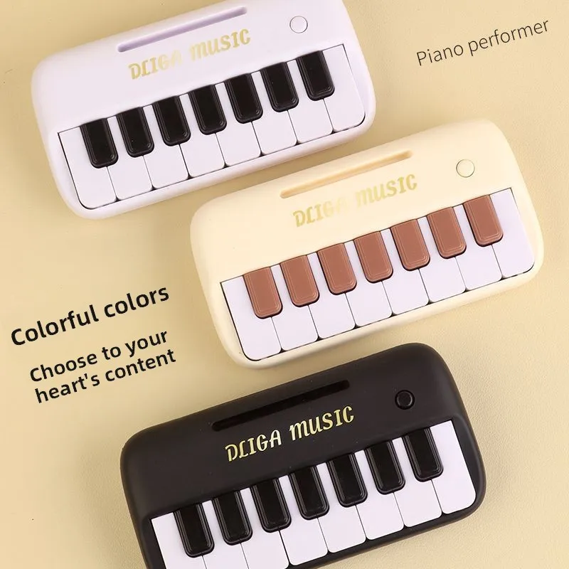 Portable 15 Keys Digital Keyboard Children's Mini Electronic Piano Children Musical Instrument Educational Toys for 3-6 Year Old