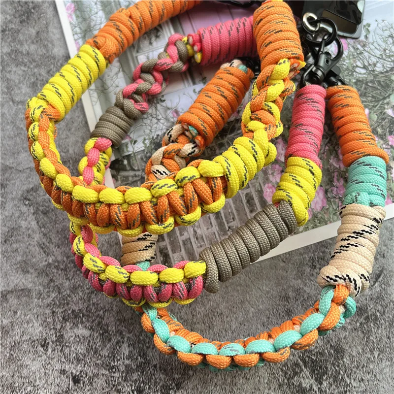 Chain for Mobile Phone Accessories Hand Made Strap for Handbags Contrasting Colors Wrist Strap Anti-lost Telephone Clip Lanyard