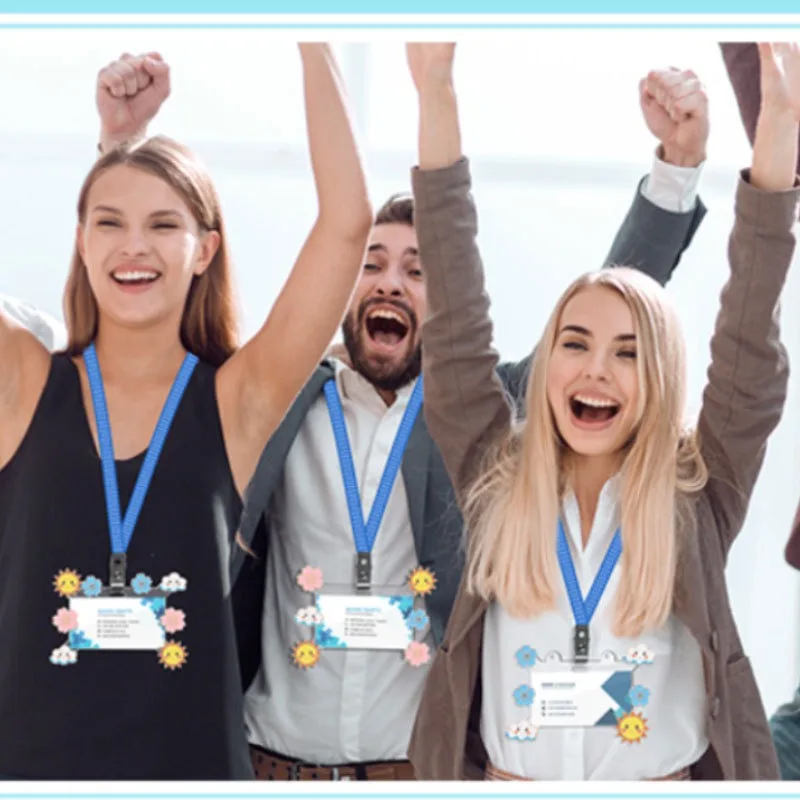 1-30pcs Clear Badge Holders ID Card Clip for Nurses Professionals Students Secure Pin DIY Waterproof Card Holders Wholesaley Tag