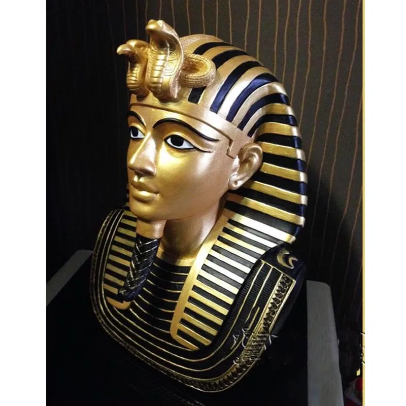 

NEW EGYPTIAN PHARAOH FIGURINE TUTANKHAMUN STATUE HOME DECORATION RESIN CRAFTS ORNAMENTS ACCESSORIES EGYPT STATUETTE CRAFTS R1306