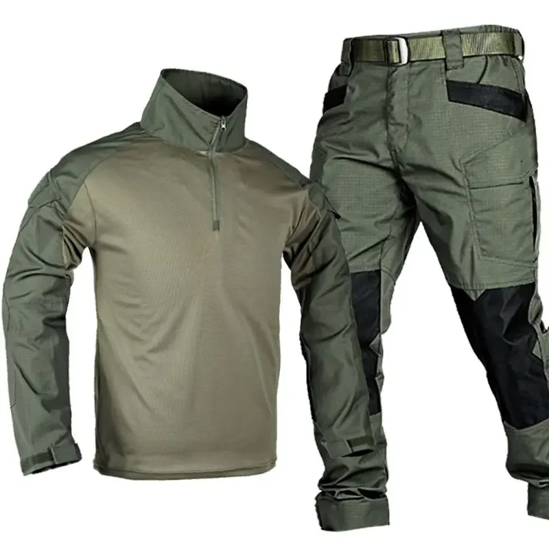 Outdoor G3 Tactical Set Men\'s New Camouflage Hunting Training Suit Quick Drying Long Sleeved Casual Color Matching Two-piece Set