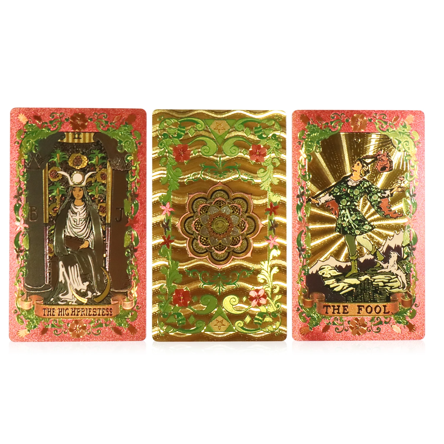 Cartas de tarô requintadas vintage, 78 peças, com guia colorido, plástico à prova d'água, jogo de mesa, lazer, jogo de adivinhação