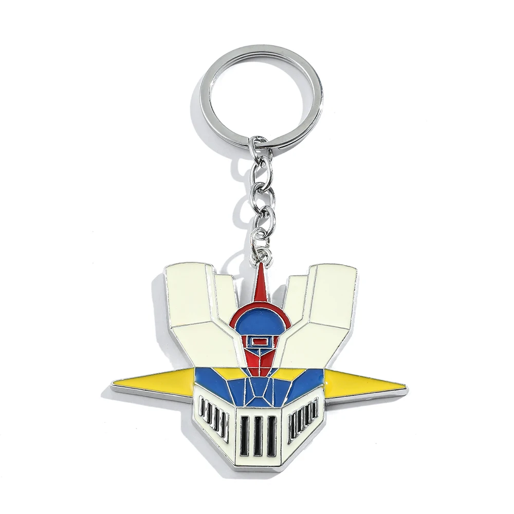 Porte-clés Logo Robot Guerrier Anime Dessin Animé, Pendentif Créatif Tendance pour Hommes, Accessoires pour Voiture et Sac à Dos ﻿