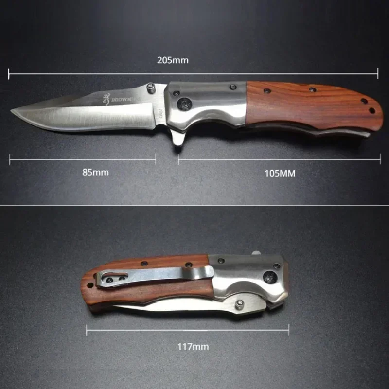 DA51 Steel Folding Pocket Knife for Men High Hardness Self Defense Military Tactical Outdoor Survival Pocket Knives for Hunting