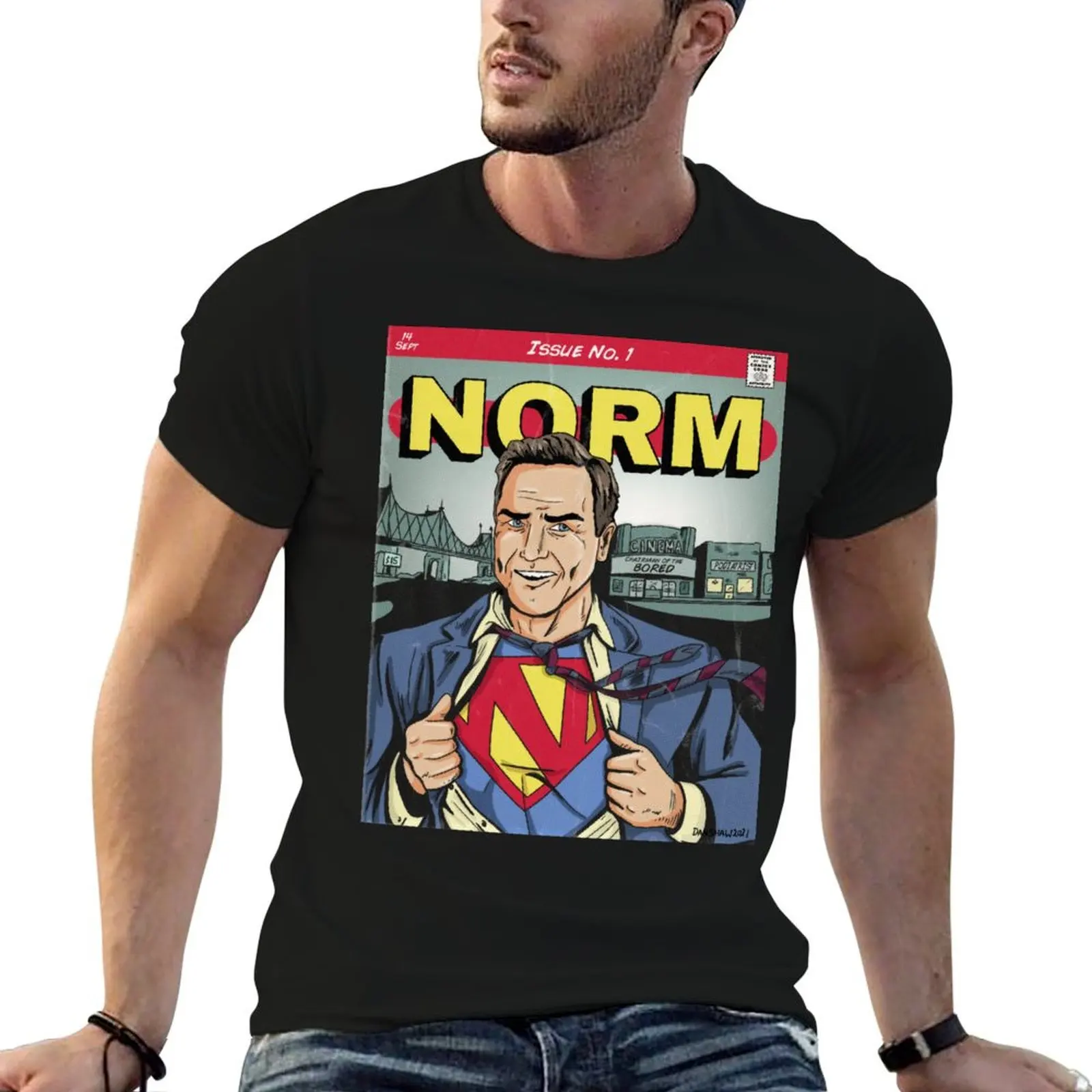 

Norm Macdonald Tribute Comic T-Shirt t shirts for man graphic vintage t shirt personalised t shirts for man cotton funny T-Shirt