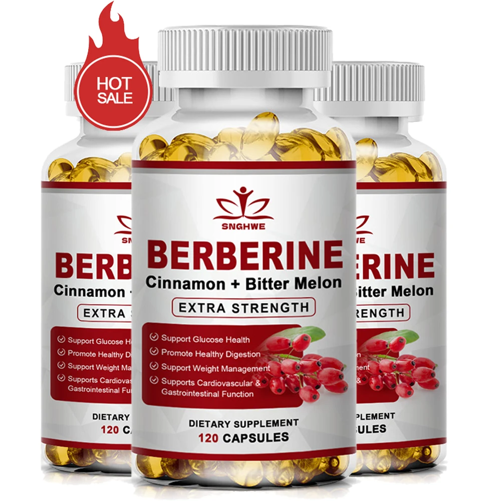 Berberine Capsules Ceylon Cinnamon Bitter Gourd Healthy Immune System, Heart Health Supplements