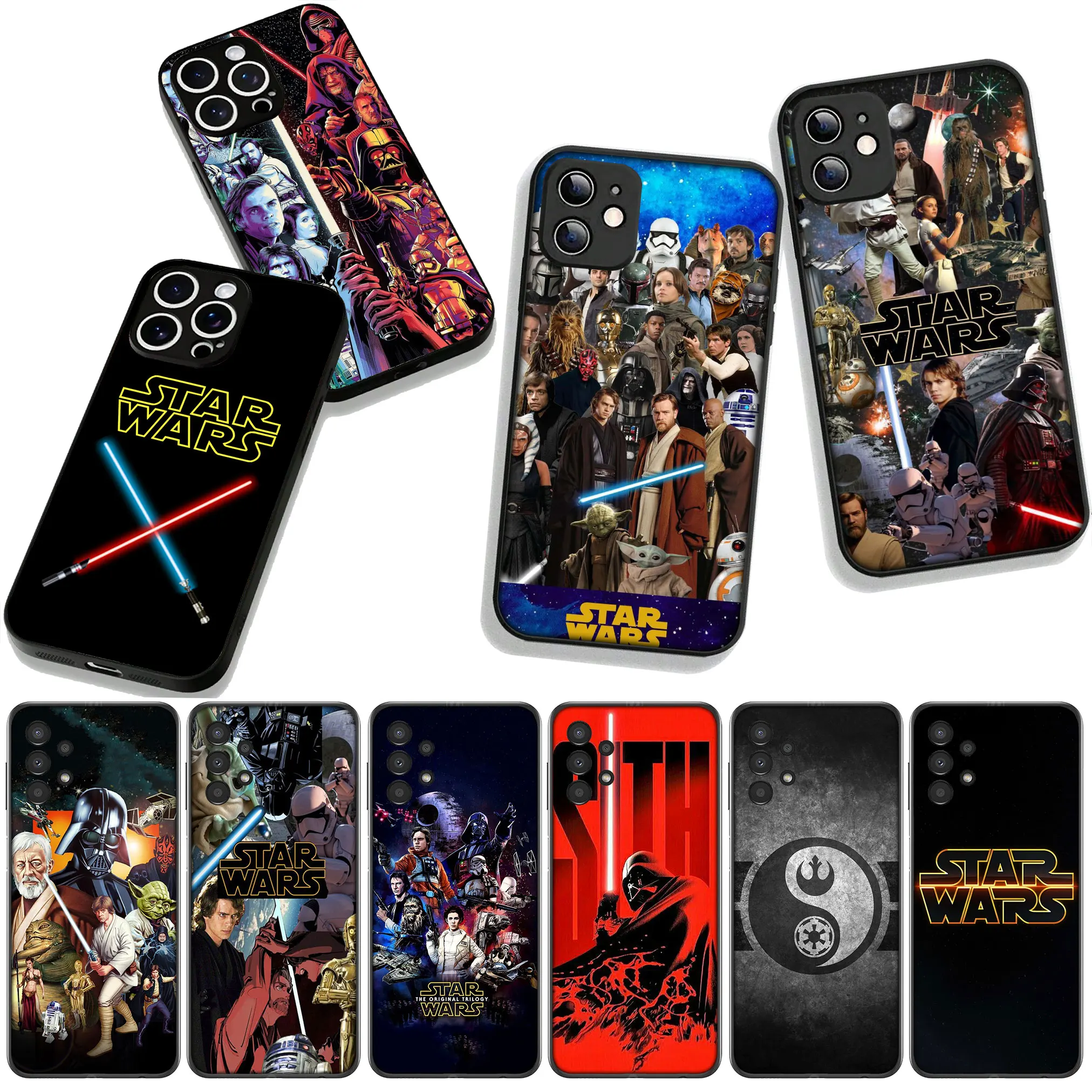 Чехол для телефона Motorola Moto G04 G13 G14 G22 G23 G20 G32 G34 G35 G64 G82 G84 G53 G60 G72 E14 E15 E13 E22 E20 с логотипом «Звездные войны»