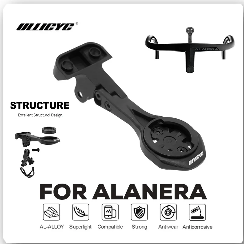 

For Deda ALANERA / ALANERA DCR Integrated Handlebar Computer Mount Compatible with GPS/Garmin/Bryton/Wahoo/CATEYE Aluminum