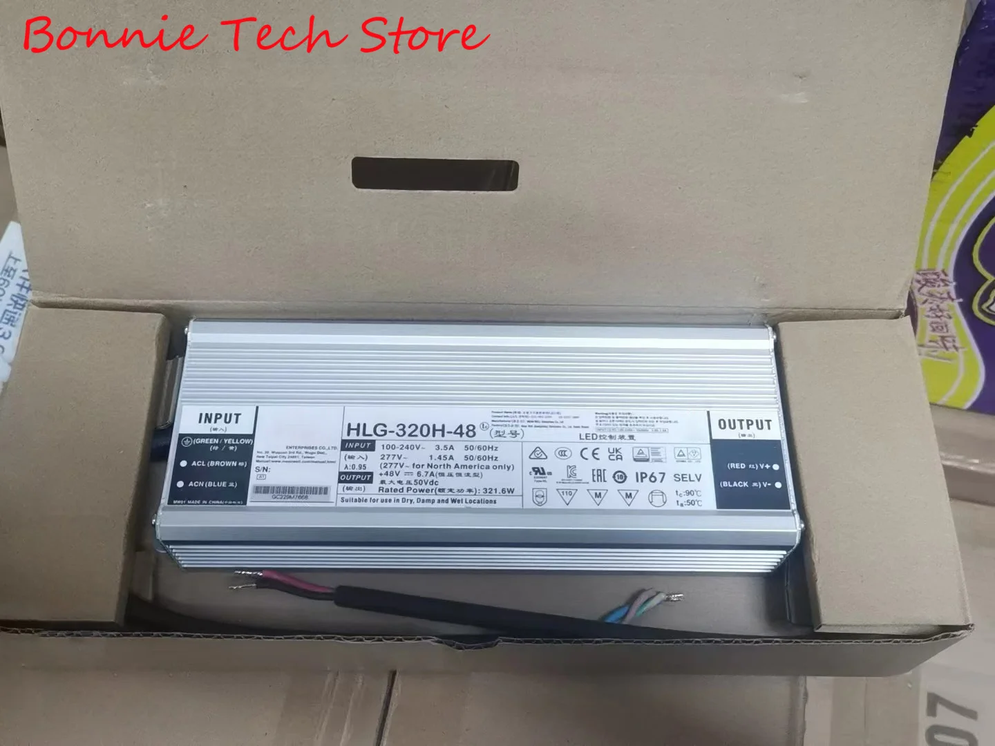 HLG-320H-48 for MEAN WELL Power Supply , 320W Constant Voltage + Constant Current LED Driver