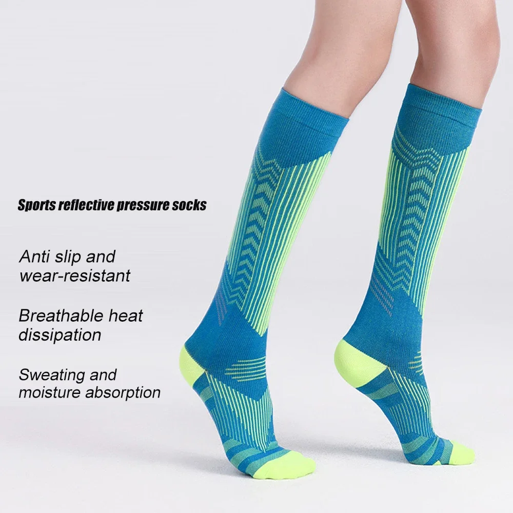 1Pair Breathable Compression Socks, 15-20 mmHg is Best Athletic for Men & Women Running Flight Travel Nurses Pregnant Hiking