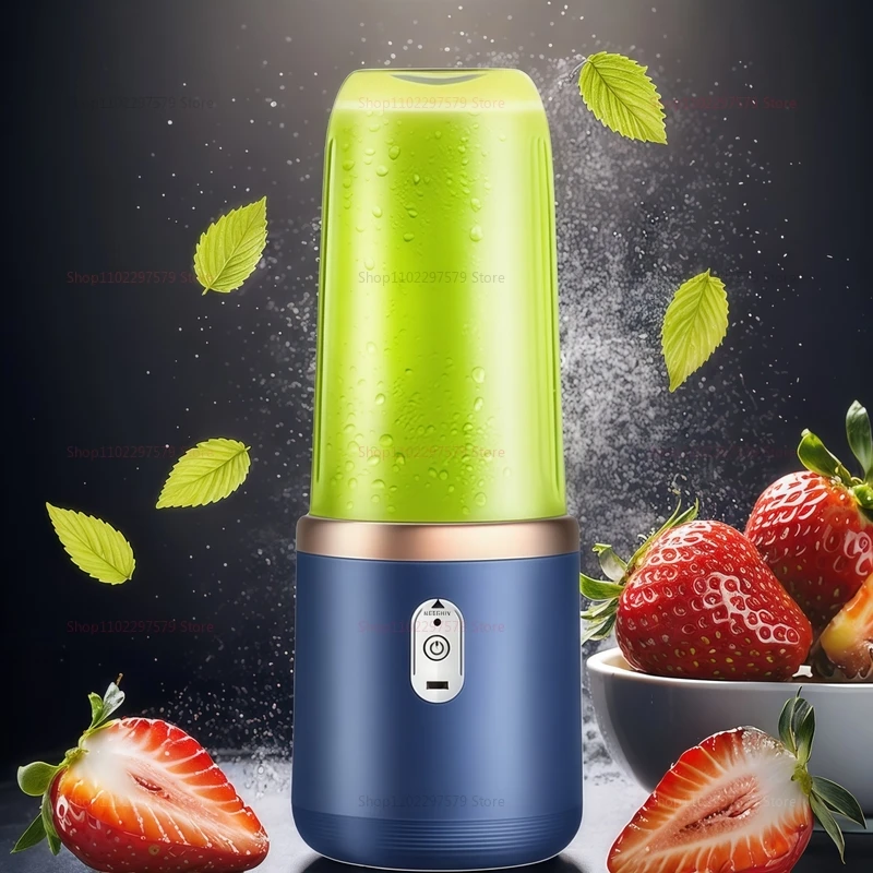 Portable Juicer Cup Smoothie Blender 6 Blade Blender Bottle Household Fruit Juicer Cup USB Rechargeable Juicer Mixer
