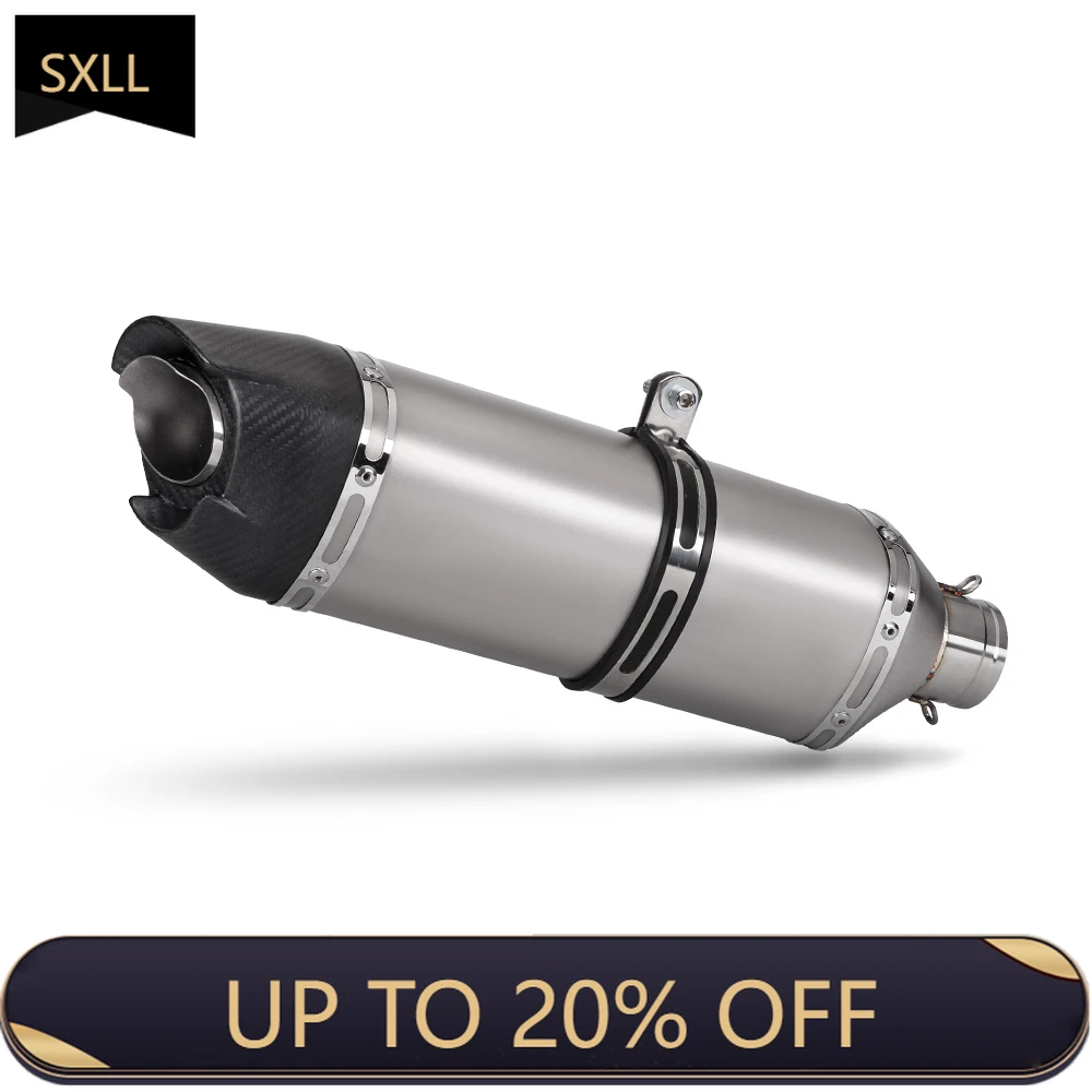 

SXLL Carbon Fiber Universal 51mm Motorcycle Silenciador Exhaust End Tail Silenciador Tube Racing Exhaust Crf150 Mt03 Mt15 CBR500