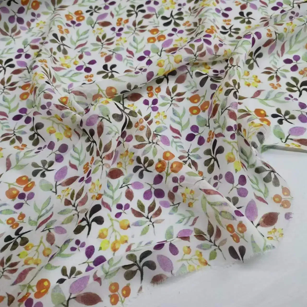 Floral Pure Silk Georgette On Sale 8mm Breathable Quality Dress Gown Natural Fabric DIY Sewing Tissue