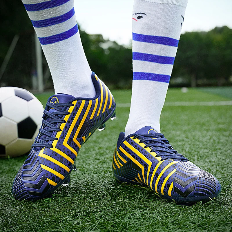 Botas de fútbol profesionales para hombres y niños, zapatos de fútbol, tacos de fútbol antideslizantes, zapatillas de entrenamiento al aire libre para adultos