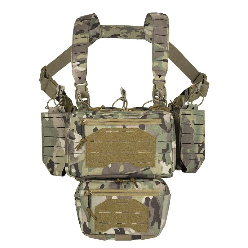 

YAKEDA MC Camo Molle Chest Rig Fight Chassis Placard Hook Loop Airsoft Magazine Pouch Tactical Plate Carrier Vest Equipment