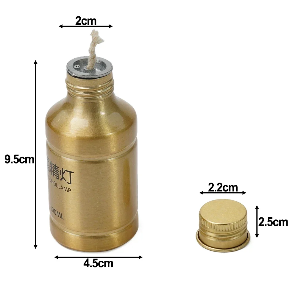 Brand New Alcohol Lamp Aluminum Alloy Burner Lamp Chemistry Lab Tool For Outdoor Liquid Pinic Survival Camping