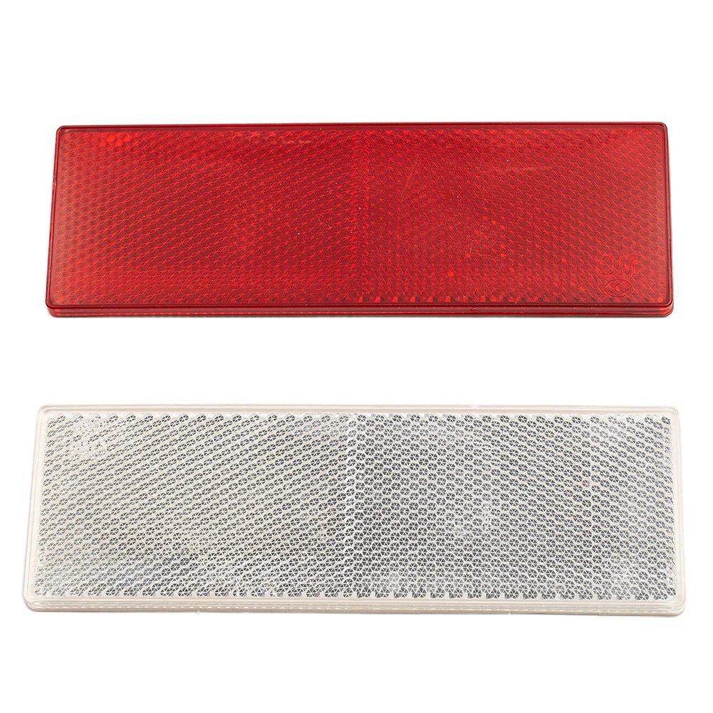 Car Safety Reflective Stickers Plastic Red White 15x5cm 2Pieces Include For Trucks 2PCS Brand New High Quality