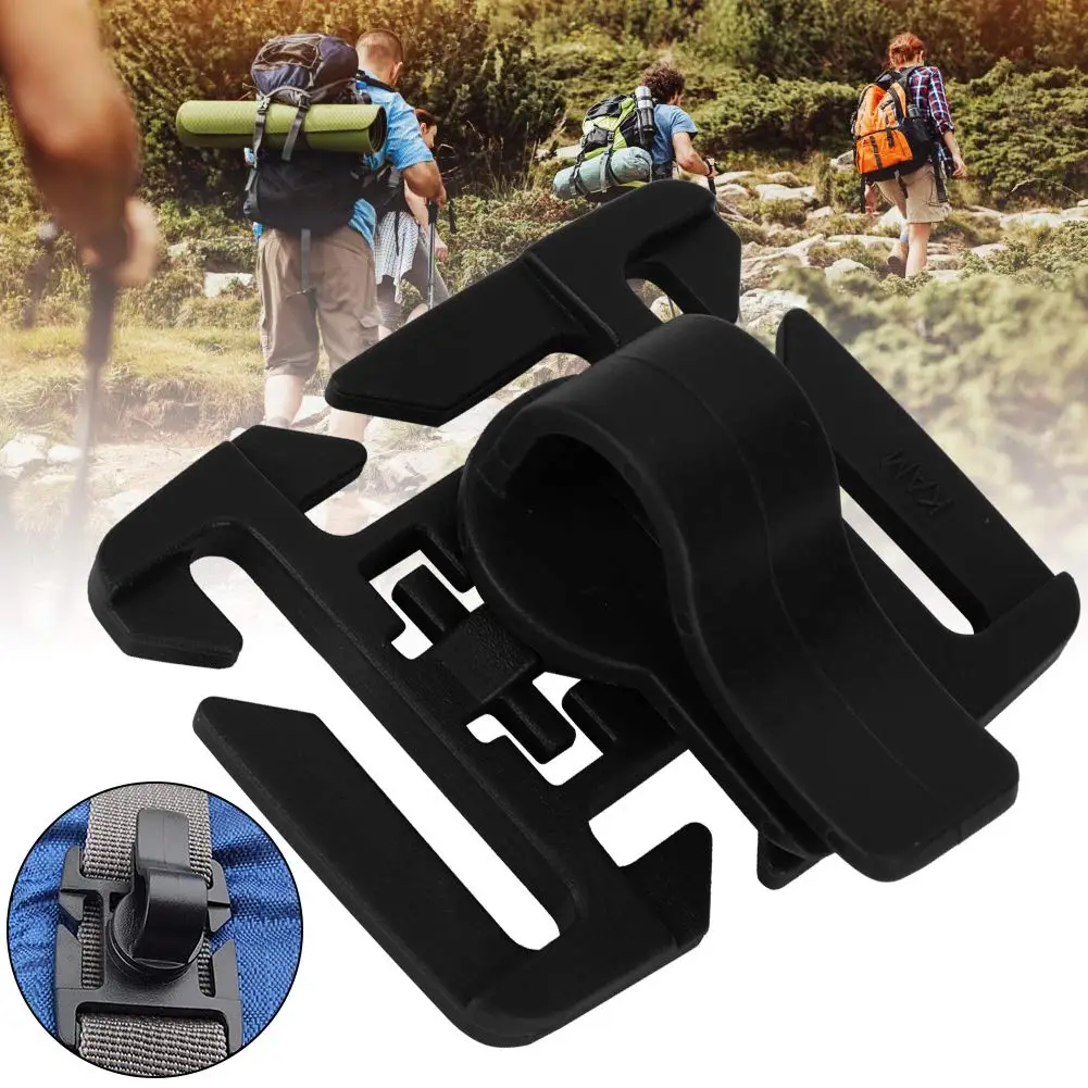 10 Pcs Tube Clip 360-Degree Rotatable Hydration Tube Clips Water Tube Clip MOLLE Webbing Attachment for Camping Hiking Outdoor