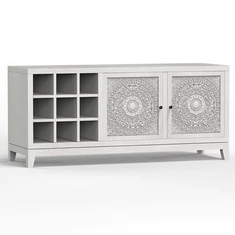 Solid Wooden Cutlery Cabinet Living Room Natural Finish Home Furniture