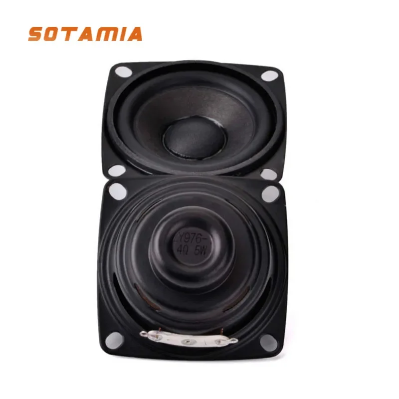 SOTAMIA 2Pcs 52MM Mini Audio Portable Full Range Speakers 4 Ohm 5W DIY Bluetooth Speaker Sound Music Loudspeaker Home Theater