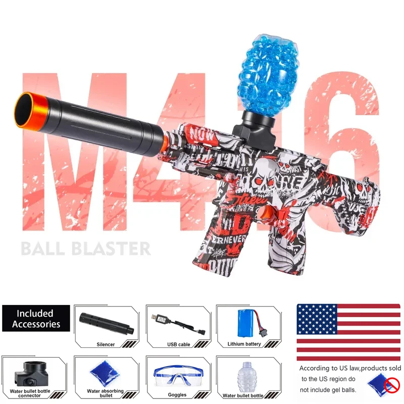 Splatter Ball Water Gel Beads Toy Guns Electric Gun Toys Firing Hydrogel Water Ball Guns Children Sports Kids Toys