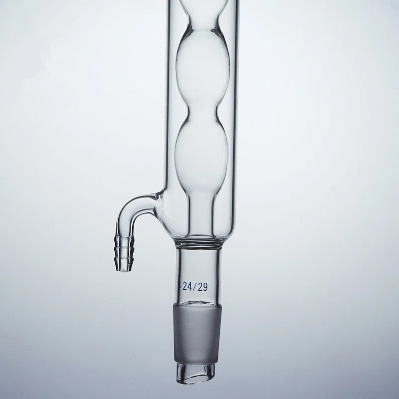 Condensador Alihn 200-400 MM, condensador 24/29-tipo Alihn, vidrio de laboratorio