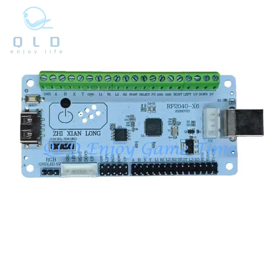 Hitbox PS4 Switch Android Arcade Joystick Chip, Raspberry Pi RP2040-X6 PICO Development Board USB Controller PCB