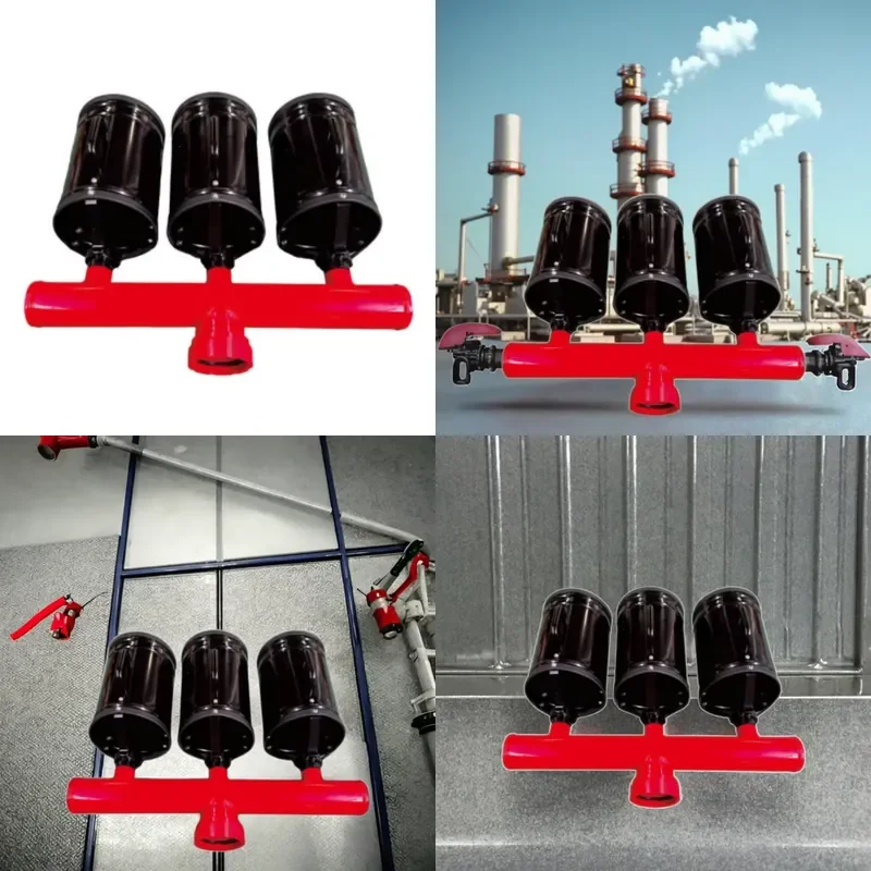 2026 Industry Firefighting Equipment Triple Cannon With 21x Foam Multiplier & 12m Range for Instant Oil Tank for Fire