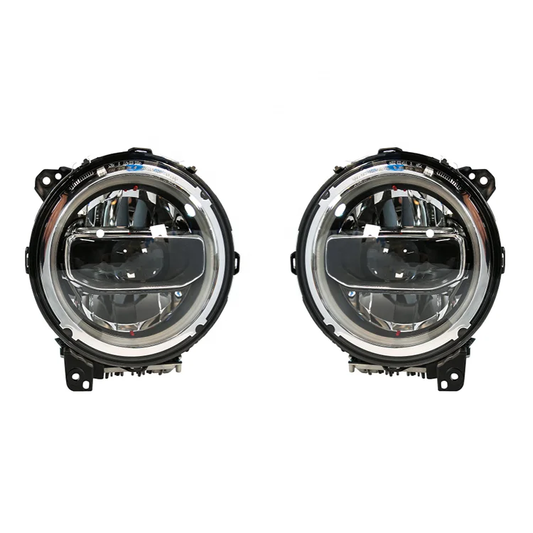 9'' High&Low Beam Headlight with Halo ring white DRL amber turn signal lights for Jeep Wrangler JL 2018+