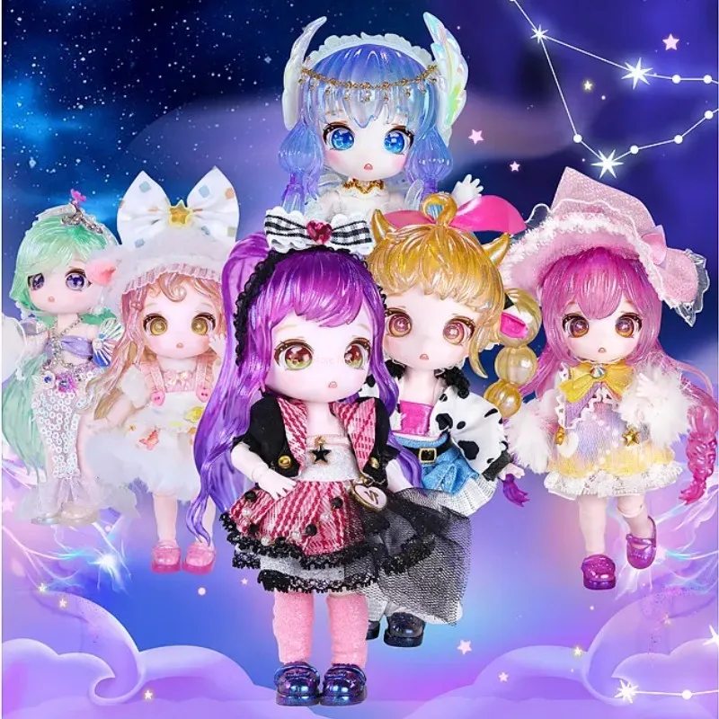 

Maytree Blind Box Twelve Constellations Bjd Doll Movable Joint Action Figures Mysterious Surprise Guess Bag Children Toy Gift