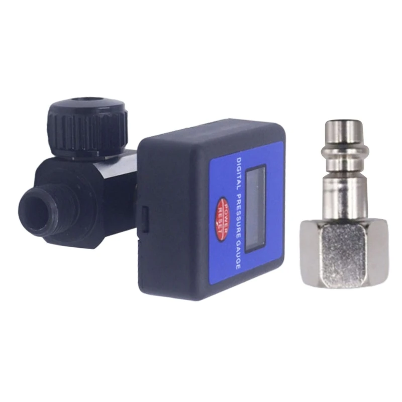 PneumaticAir Regulator Control Valves Digital Pressure Gauge Regulating 1/4in for Spray Guns Air Pressure Regulator