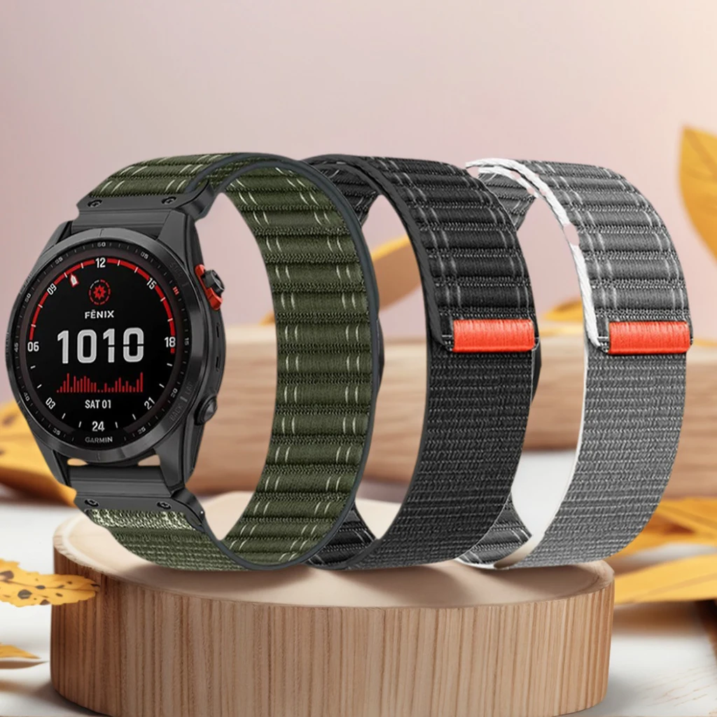 

Нейлоновые ремни QuickFit 22 мм 26 мм для Correa Garmin Fenix 8 Pro E 7X 7 Fenix 6X 6 5X Tactix 8 Forerunner 970 Enduro 3 Ремешок