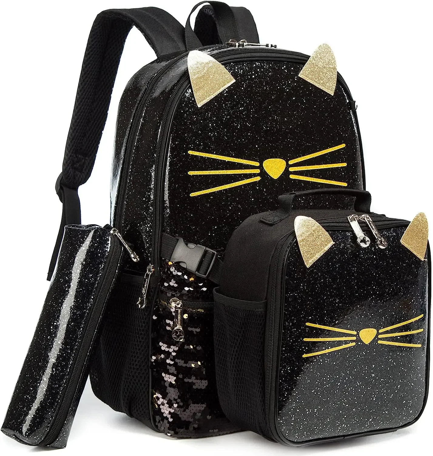 Gsequins Kids Backpack Cats  Middle School Backpack Kids Bags for Girls School Bags for Girls  3 In 1 Backpack with Lunch Box