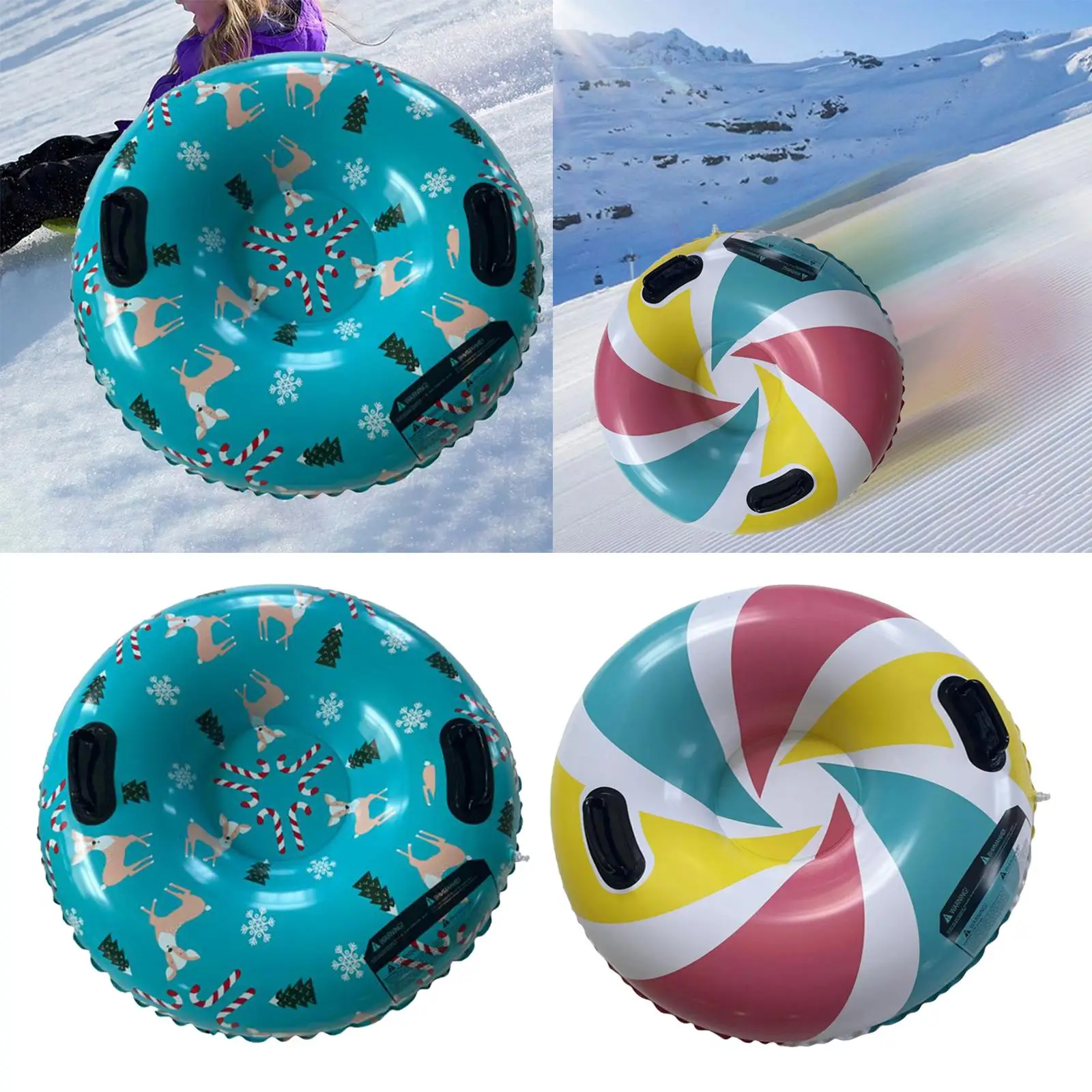 Heavy Duty Winter Snow Tube Easy to Carry Diameter 91cm Tube Snow Toy Thick