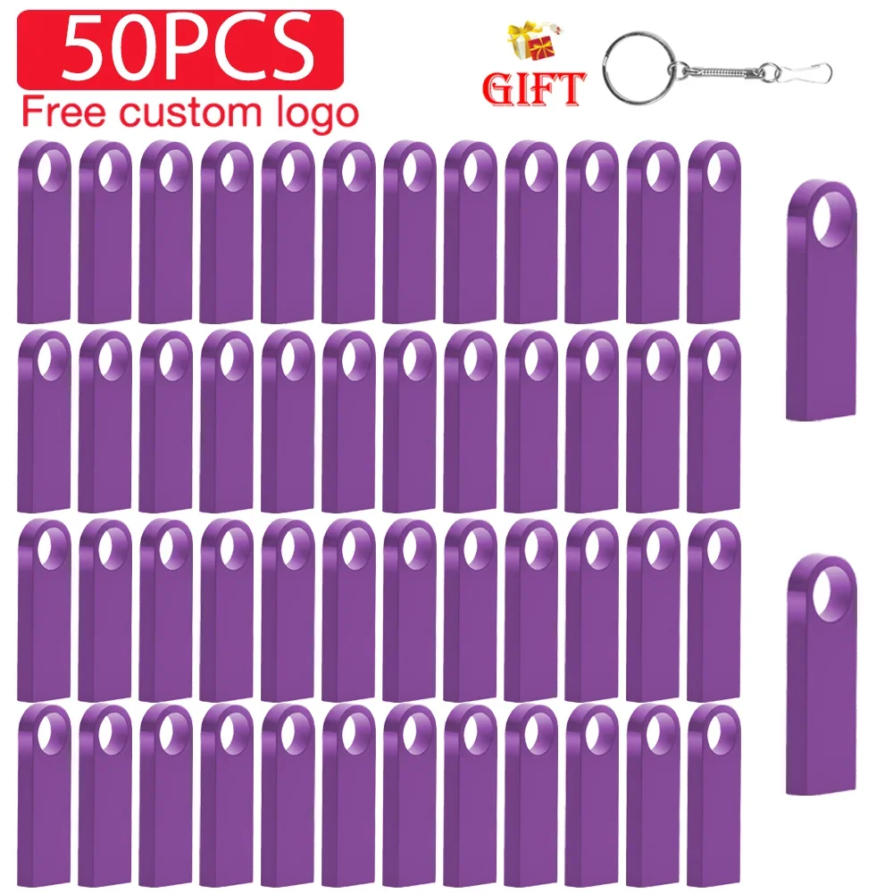 

50 Pack USB Flash Drive 128GB Real Capacity Memory Stick 64GB 32GB Free Customized Logo USB Drive 16G Creative Gift USB Drive 8G