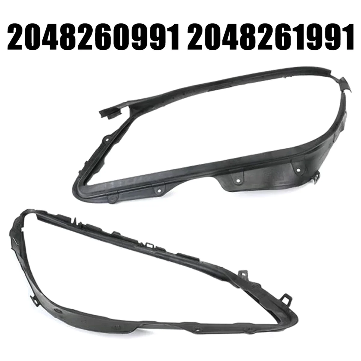 2pcs Headlight Cover Gaskets Seal Strips for Mercedes-Benz W204 2008-2011 2048260991 2048261991