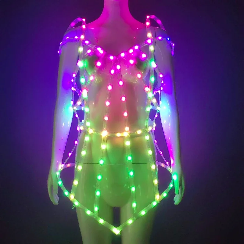 

Sexy Gogo Flashing Lights DS Show Theme Party Costume Technology LED Dresses Bar Business Performance Luminous Dress