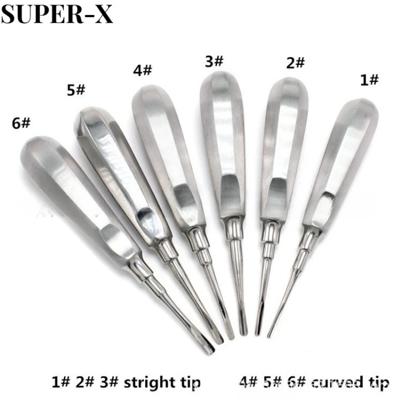 1PCS Dental Root Elevator Kit Straight/curved Root Tip Curvature Cryer Stump Apex Root Elevator Stainless Steel Oral Instruments