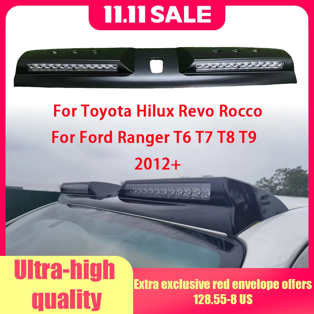 

Roof Led Bar Fit For Toyota Hilux Revo Rocco Ford Ranger T6 T7 T8 T9 2012-2024 Pickup Car Exterior Roof Light Bar
