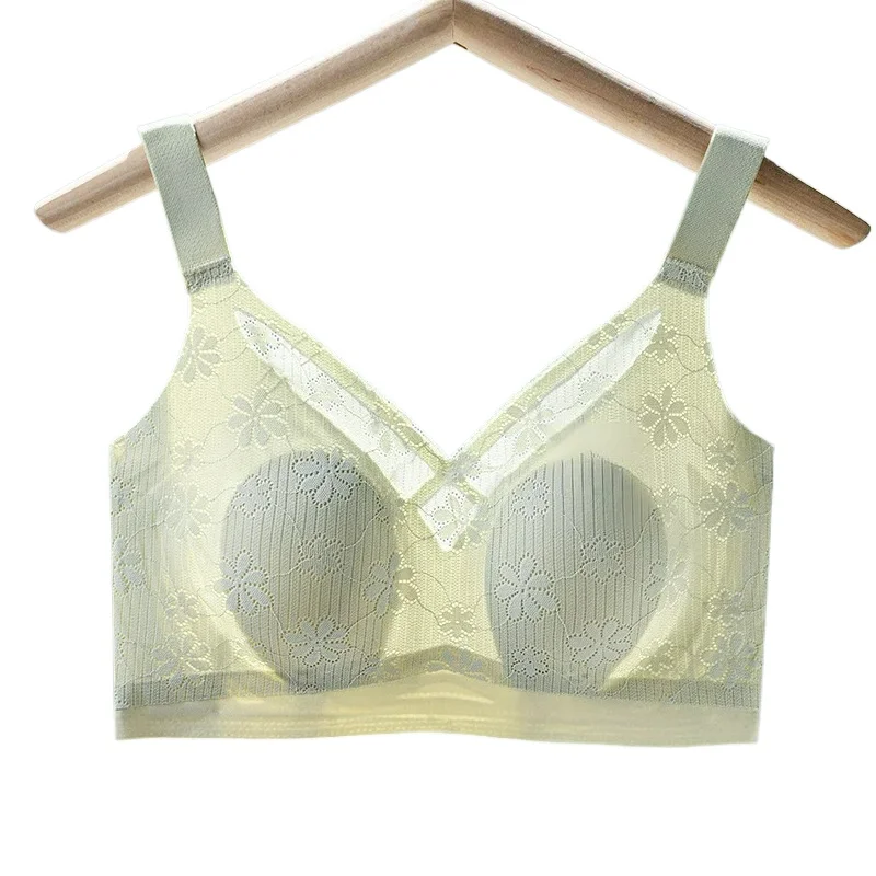 

KUCLUT Women's Strapless Thin Breathable Bra Rabbit Ears Soft Support Fixed Anti-sagging No Steel Ring Underwear
