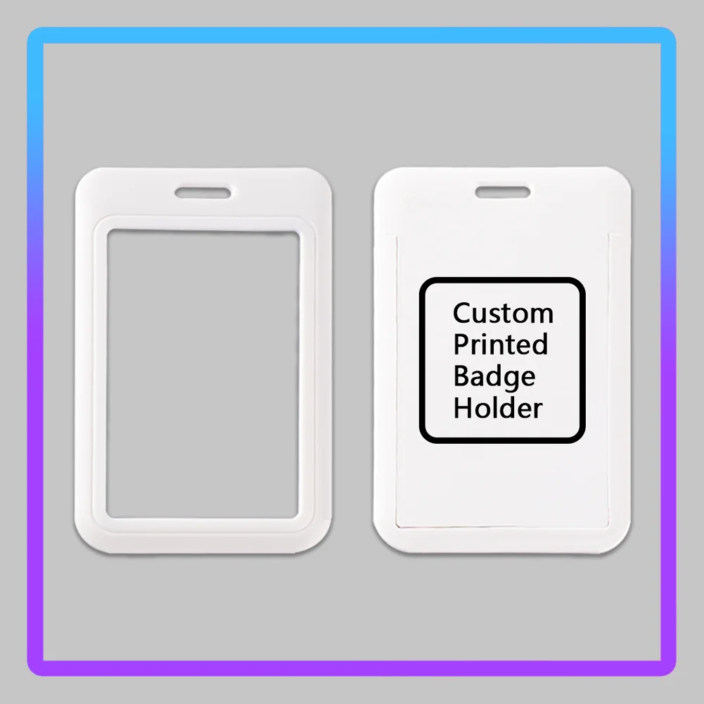 Custom Creative Employee's Card Slide Cover ID Card Holder Can Be Customized Logo Door Card Case Business Card Badge Holder