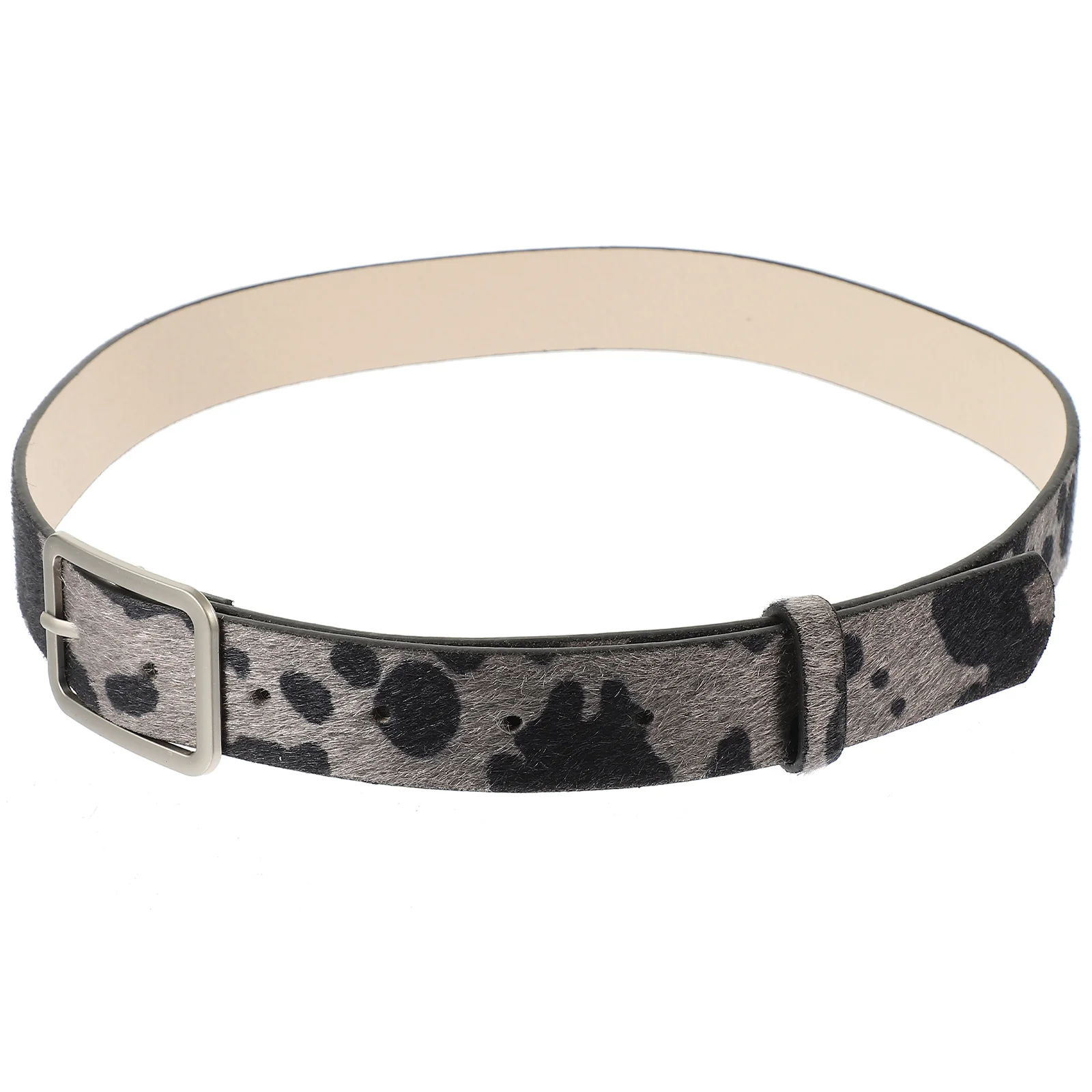 

Cow Print Belt Women Adjustable PU Animal Pattern Waistband for Jeans Pants Western Style Fashion Accessory