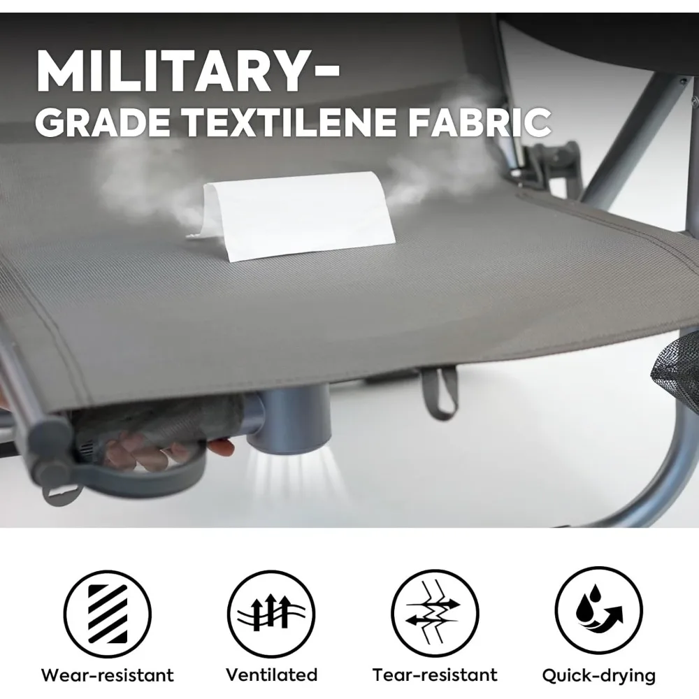 Rucksack-Strandstühle für Erwachsene, 5-Positionen-Liegestuhl, robuste Klappstühle, tragbarer flacher Outdoor-Stuhl mit