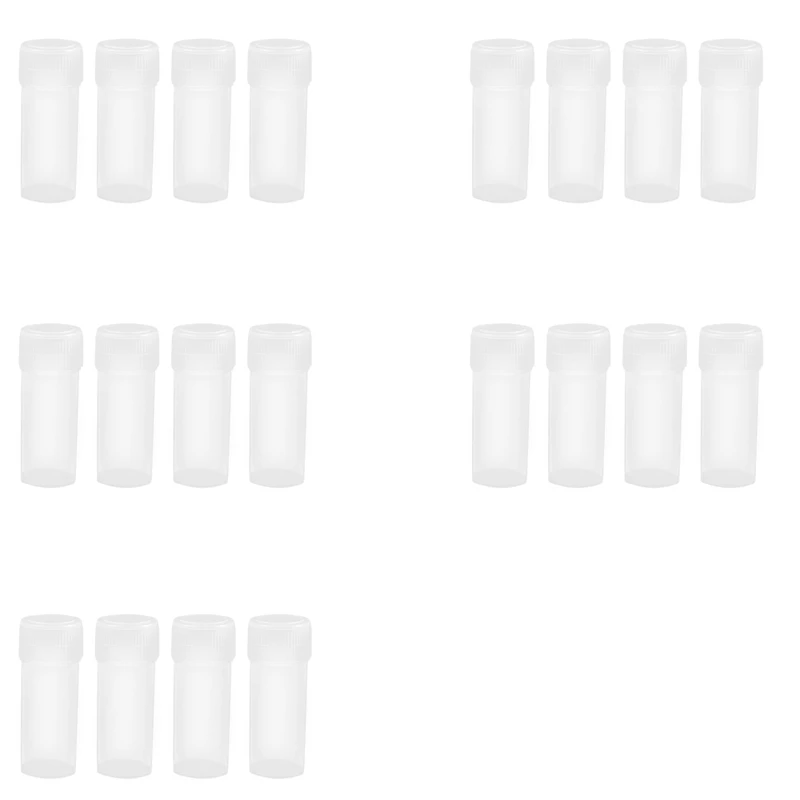 1000 Pcs 5Ml Plastic Sample Bottles Potable Mini Clear Storage Case Vial Storage Container